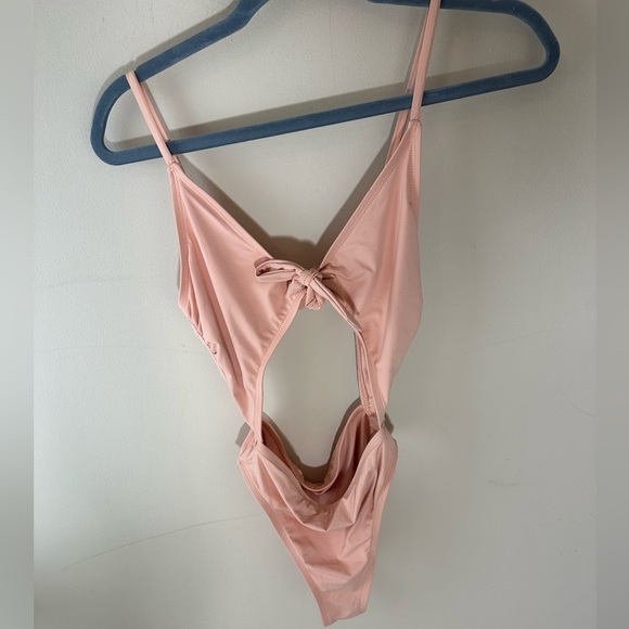 Dippin' Daisy's  Tie Front Cheeky Coverage One-Piece size small neutral - Picture 5 of 10